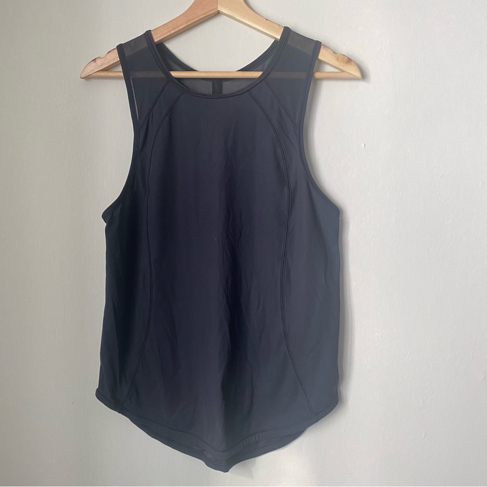 Lululemon Black Mesh Sculpt Tank